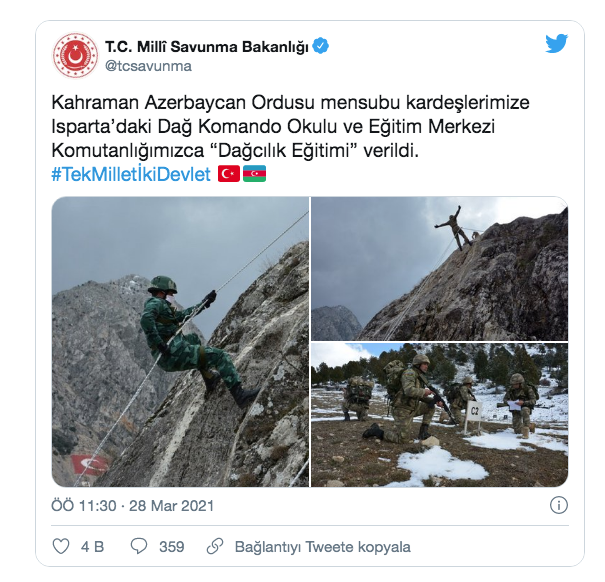 Milli Savunma Bakanlığı açıkladı: Azerbaycan askerlerine 'dağcılık eğitimi' verildi - Resim: 0