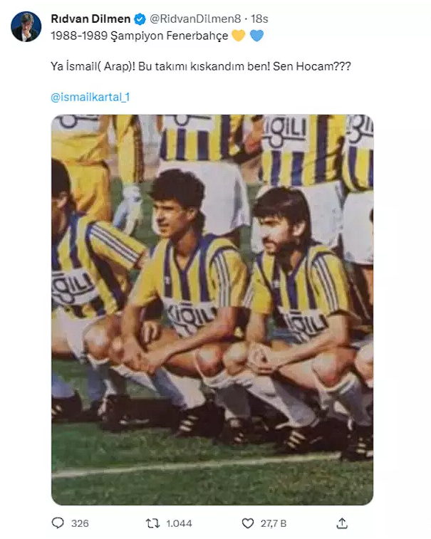 İsmail Kartal'dan Rıdvan Dilmen'e cevap! İki Fenerbahçelinin diyaloğu dikkat çekti - Resim: 0