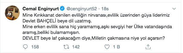 Cemal Enginyurt'tan Mine Kırıkkanat'ın Bahçeli'yle ilgili tepki çeken paylaşımına ağır sözler - Resim: 2