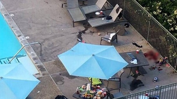 ABD'de partiye silahlı saldırı olay yerinden ilk görüntüler - Resim: 1