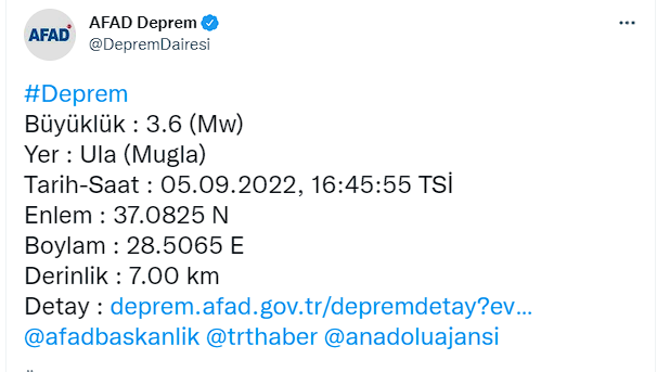 Muğla sallandı! Ula açıklarında korkutan deprem! AFAD şiddetini açıkladı - Resim: 0