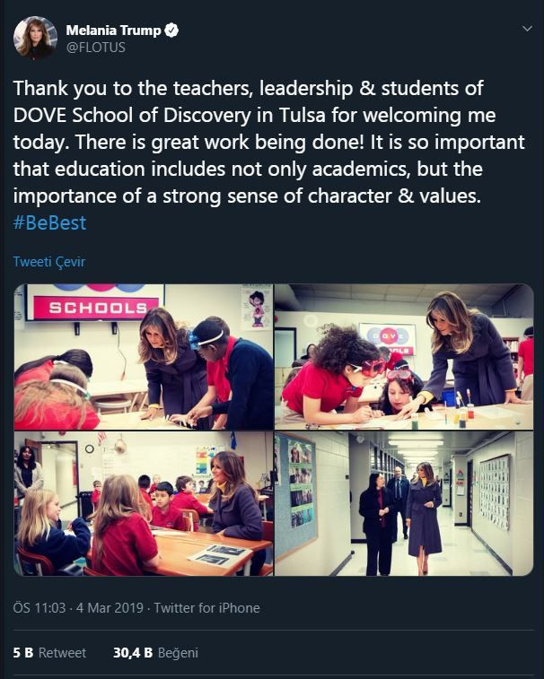Melania Trump FETÖ okulunu ziyaret etti - Resim: 0