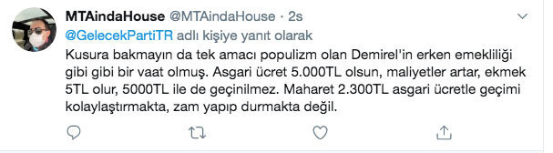 Gelecek Partisi'nin asgari ücret paylaşımı olay oldu - Resim: 1