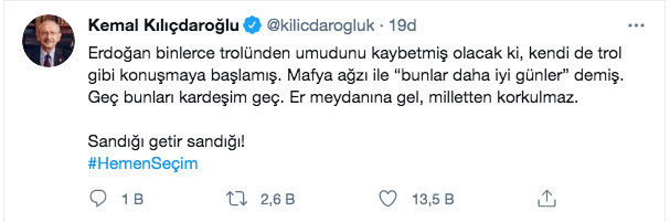 Kemal Kılıçdaroğlu Meral Akşener'e 'bunlar daha iyi günler' diyen Erdoğan'a tepki gösterdi - Resim: 0