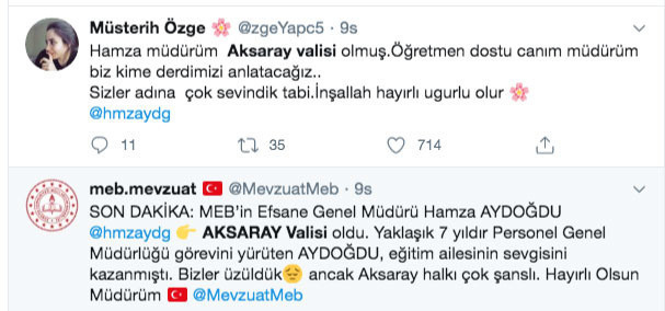 Hamza Aydoğdu Aksaray Valisi oldu öğretmenler Twitter'ı salladı - Resim: 1