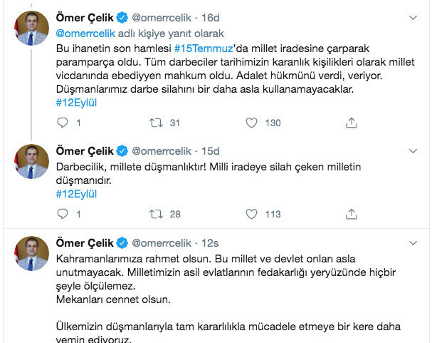 AK Parti Sözcüsü Ömer Çelik'ten 12 Eylül mesajı: Her darbe 'vatana ihanet'tir - Resim: 0