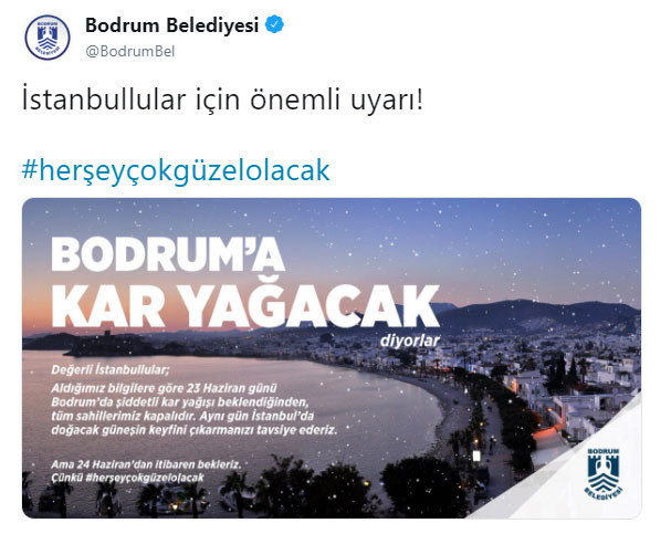Bodrum'a 23 Haziran'da "kar yağacak diyorlar" - Resim: 0