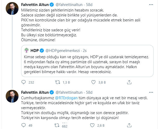 Fahrettin Altun'dan HDP'ye tokat gibi yanıt! - Resim: 0