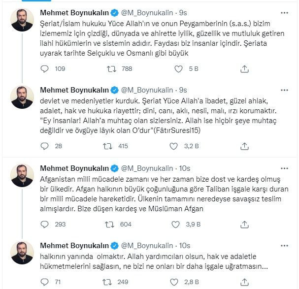 Eski Ayasofya İmamı Mehmet Boynukalın'dan Taliban ve şeriat paylaşımı! - Resim: 0