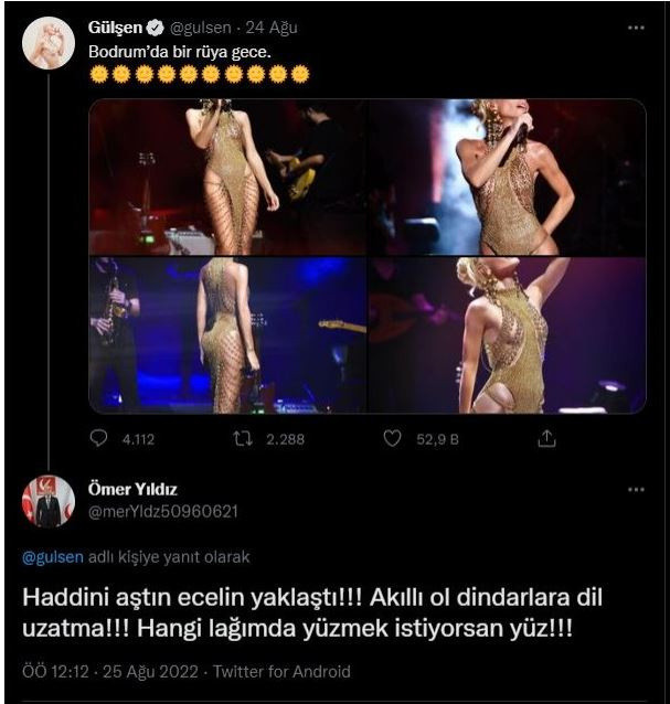 İlçe başkanından Gülşen hakkında skandal sözler! Paylaşımını apar topar sildi! Bu kadının katli vaciptir - Resim: 2