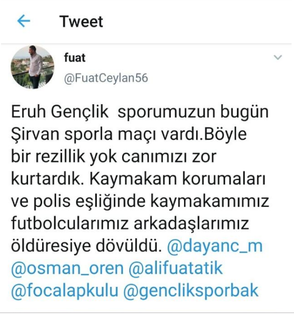 Şirvan Kaymakamı ve Belediye Başkanı, Eruh Kaymakamı'na Saldırdı - Resim: 0