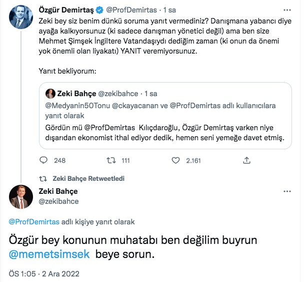 Zeki Bahçe'ye 'işe yaramıyor mu' dediği Özgür Demirtaş'tan Mehmet Şimşek yanıtı - Resim: 0