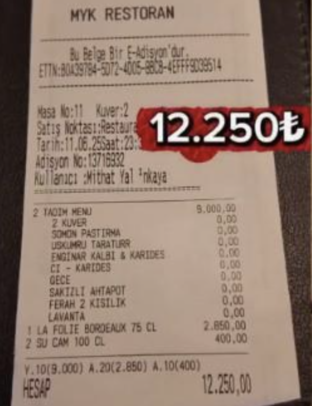 MasterChef Jürisi Mehmet Yalçınkaya'nın mekanında fahiş fiyat! Adisyonu görenler dilini yuttu - Resim: 0