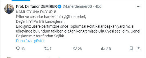 İYİ Parti'de üst düzey istifa! Böyle duyurdu: Kırılma noktası olmuştur - Resim: 1