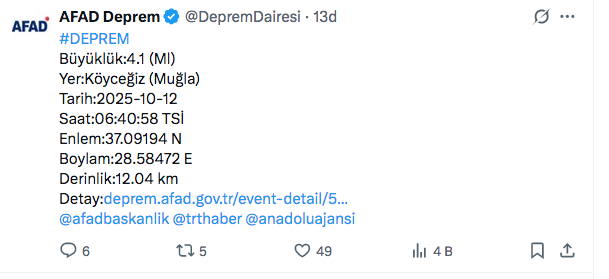 Sabah saatlerinde fena sallandı! AFAD son depremi duyurdu - Resim: 0