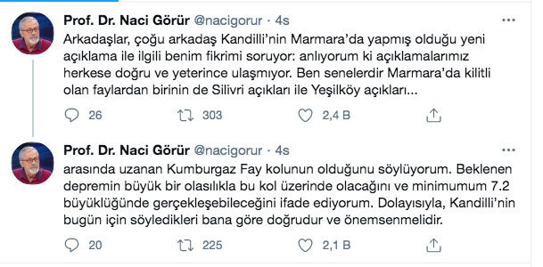 Deprem uzmanı Prof. Naci Görür olası İstanbul depremi için yer ve büyüklük verdi - Resim: 0