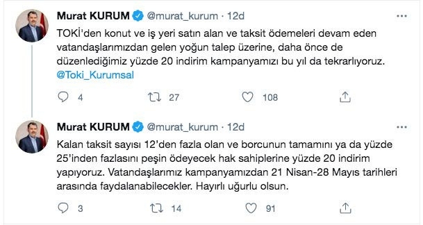 Bakan Murat Kurum açıkladı TOKİ'den konut ve iş yeri satın alanlara yüzde 20 indirim - Resim: 0