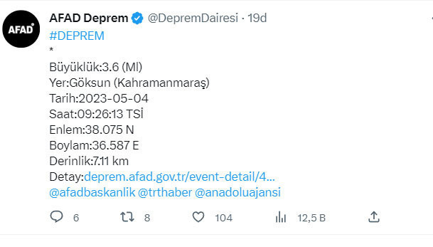 Kahramanmaraş'ta yeni deprem oldu! AFAD şiddetini açıkladı - Resim: 0