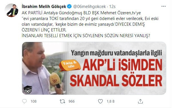 Melih Gökçek Mehmet Özeren'i savundu: İnsanları teselli etmek için söylenen söz - Resim: 0