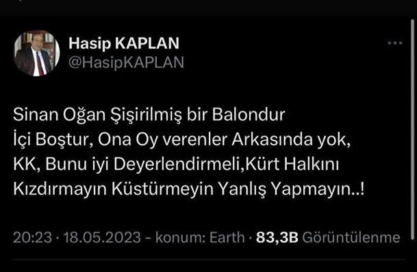 HDP'li Hasip Kaplan'dan Kılıçdaroğlu'na 'Sinan Oğan' mesajı - Resim: 0