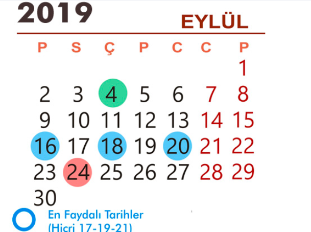 Eylül hacamat günleri ne zaman yaptırılır 2019 - Resim: 0