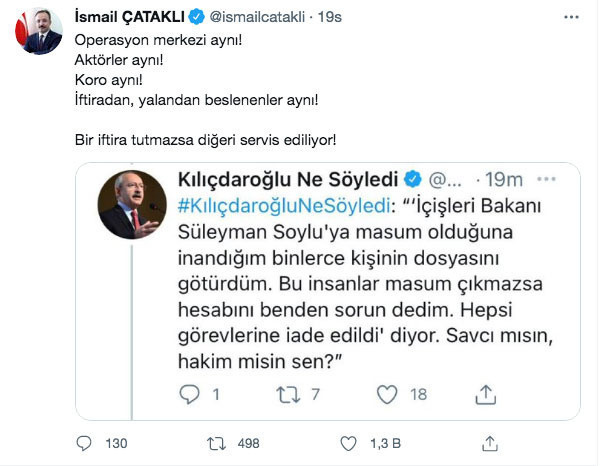 İçişleri Bakanlığı Sözcüsü İsmail Çataklı'dan Kılıçdaroğlu'nun tepki çeken sözlerine yanıt - Resim: 0
