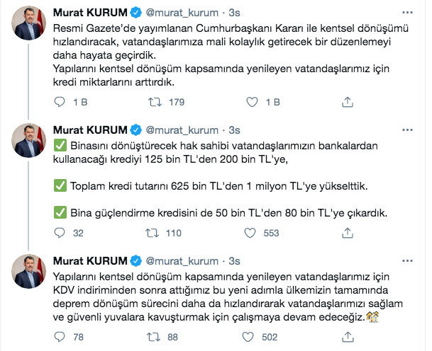 Bakan Murat Kurum’dan kentsel dönüşüm yenilemelerine kredi müjdesi - Resim: 0