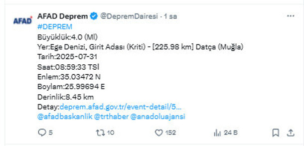 Sabah saatlerinde sallandı! AFAD son depremi duyurdu - Resim: 0