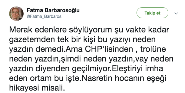 Fatma Barbarosoğlu 5 cümle yazdı 'kovdurmak' için linç başladı - Resim: 0