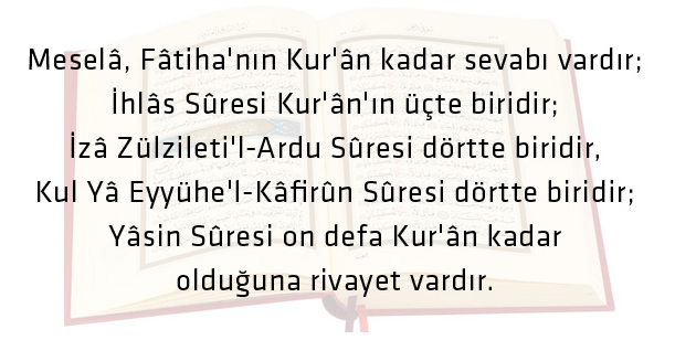 Her harfi binlerce sevap olan sure - Resim: 3