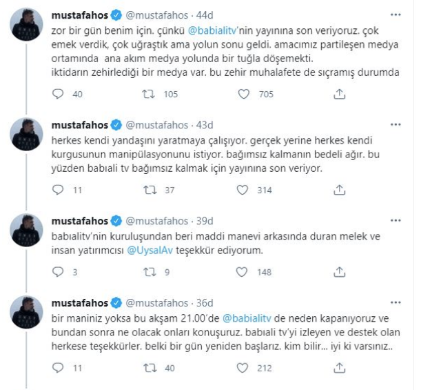 Babıali TV yayın hayatına son veriyor! Gazeteci Mustafa Hoş veda etti - Resim: 0
