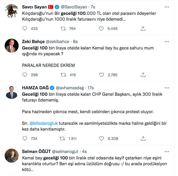 Kılıçdaroğlu'nun elektriği kesildi 'geceliği 100' etiketi Twitter'ı yıktı geçti yorumlar fena - Resim: 2