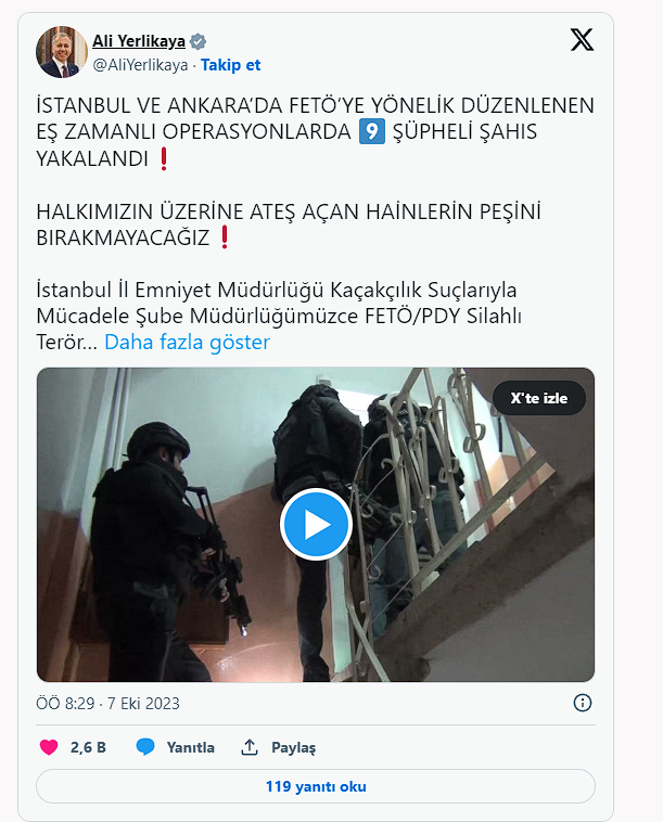 Bakan Ali Yerlikaya duyurdu! İstanbul ve Ankara'da FETÖ operasyonu: 9 şüpheli yakalandı - Resim: 0