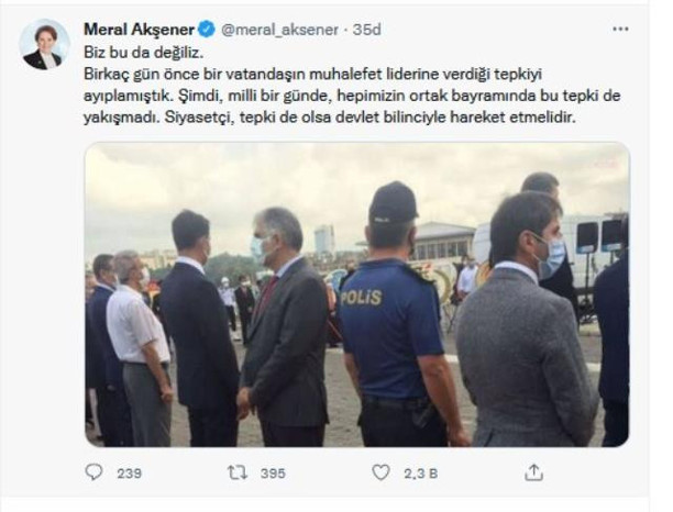 CHP'li başkanın Erdoğan'ın mesajına sırtını dönmesi Meral Akşener'i kızdırdı - Resim: 0
