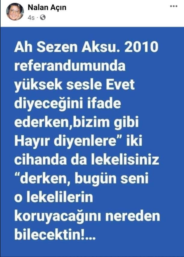 Akrep Nalan'dan Sezen Aksu'ya 'yetmez ama evet' mesajı 'Adem ile Havva' tartışmasına girdi! - Resim: 3