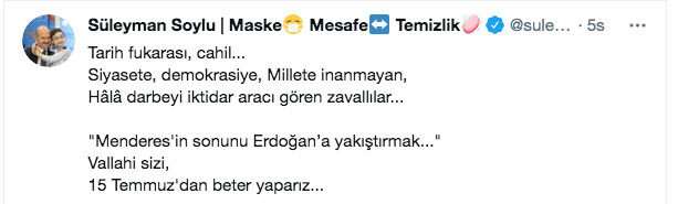 Bakan Süleyman Soylu'dan CHP'li Altay'a: Vallahi sizi, 15 Temmuz'dan beter yaparız - Resim: 0