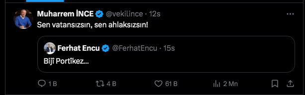 Muharrem İnce'den Portekiz'i tebrik eden HDP'li Ferhat Encu'ya: Sen vatansızsın sen ahlaksızsın - Resim: 0