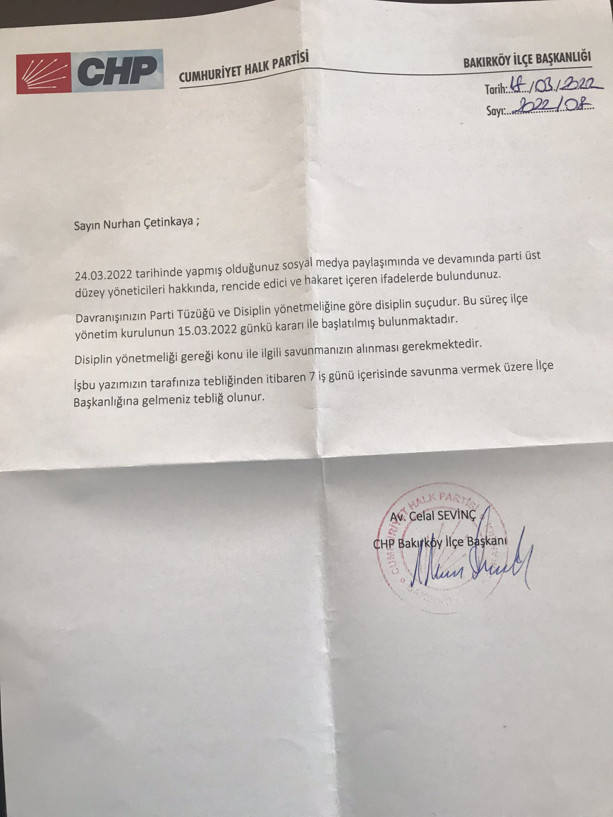 CHP'de suç unsuru oluşmadan verilen disiplin cezası! - Resim: 0