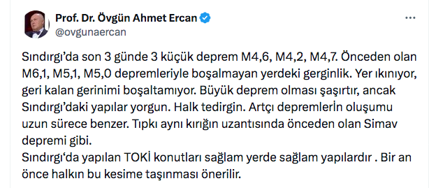 Balıkesir'de peş peşe depremler panik yarattı! Prof. Dr. Ahmet Ercan: TOKİ konutlarına taşının! - Resim: 1