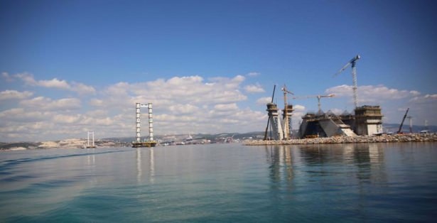 Köprü inşaatında kule yükseklikleri 120 metreyi aştı - Resim: 3