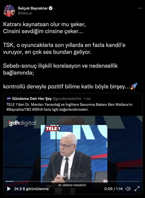 Selçuk Bayraktar'dan Merdan Yanardağ'a SİHA cevabı - Resim: 0