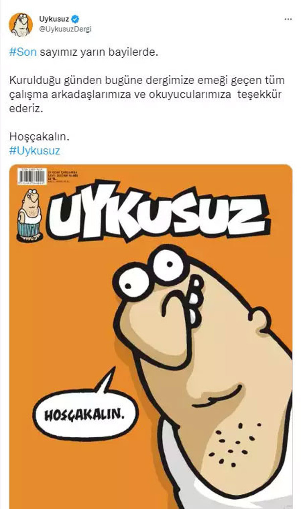 Uykusuz Dergisi böyle veda etti - Resim: 0