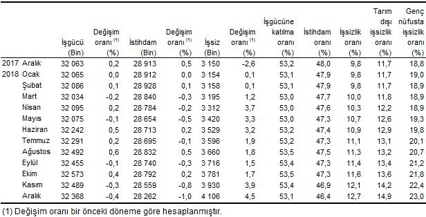 Aralık ayı işsizlik rakamları açıklandı işte rakamları - Resim: 2