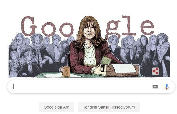 Teknoloji devi Google, ünlü yazar Duygu Asena'yı 'doodle' yaptı. - Resim: 1