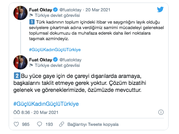 Fuat Oktay'dan 'İstanbul Sözleşmesi' açıklaması: Başkalarını taklit etmeye gerek yok - Resim: 0