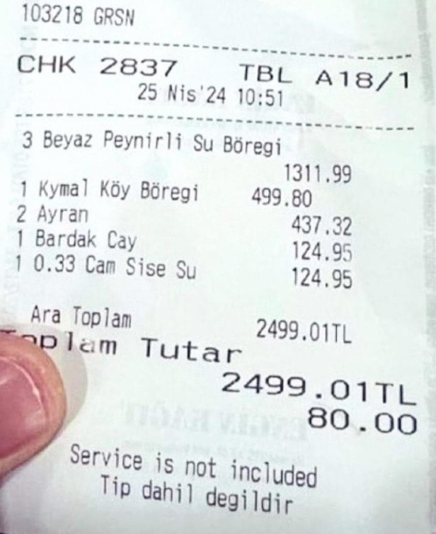 Sosyal medyada gelen hesabı paylaştı, gören hayrete düştü - Resim: 0