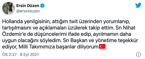 Ersin Düzen TFF'deki görevinden istifa etti! Şenol Güneş sözleri olay olmuştu - Resim: 0