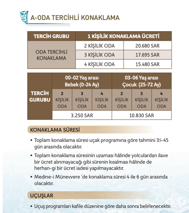 2019 hac fiyatları oda konaklama kişi başı kaç para? - Resim: 1