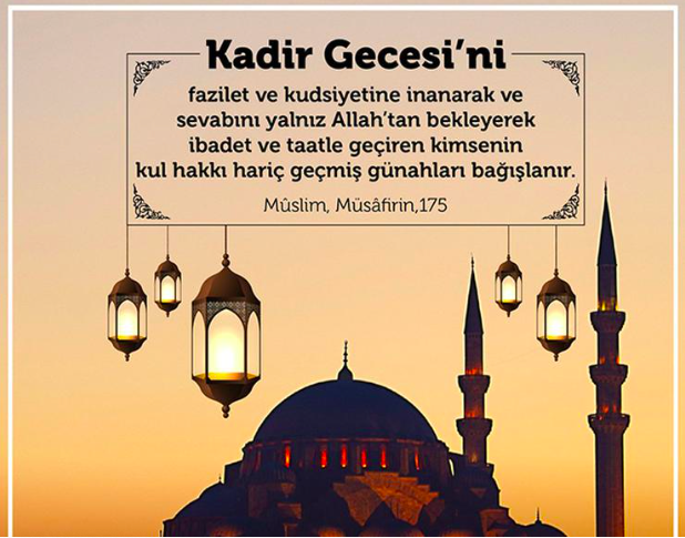 Kadir Gecesi mesajları 2022 resimli kısa ve öz Kadir Gecesi kutlama sözleri - Resim: 4
