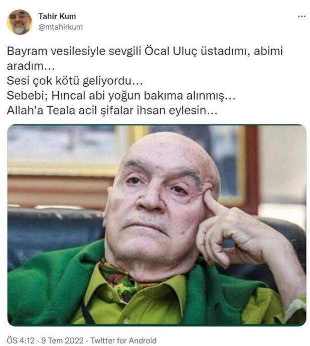 Hıncal Uluç yoğun bakıma kaldırıldı - Resim: 0